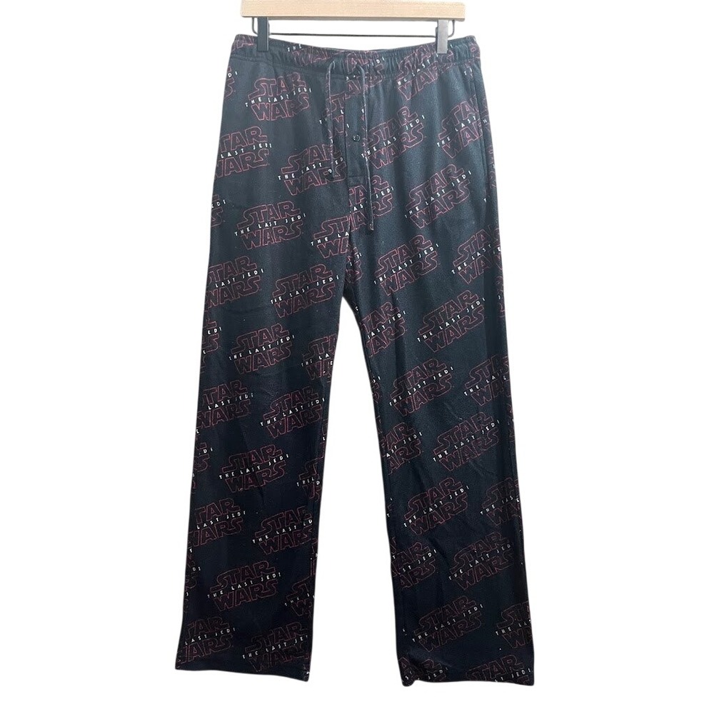 Star Wars Pajama Pants Mens Medium Black Red The Last Jedi Loungewear